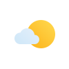 Predomínio de Sol Previsão para 25